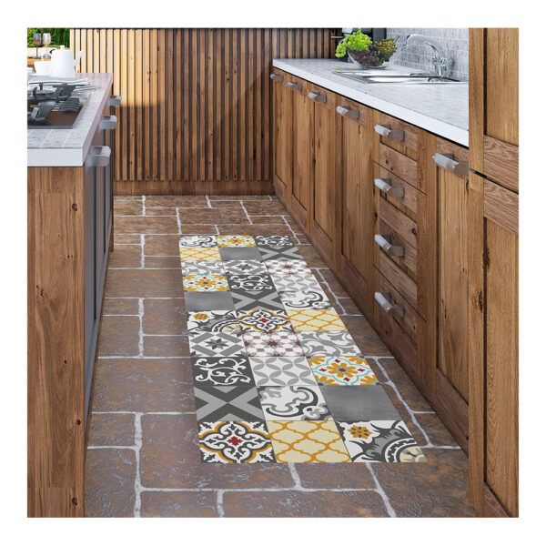 ALFOMBRA VINILICA CROMA PATCH GRIS-AMBAR 60x200cm CINTACOR - STORPLANET