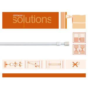 PORTAVISILLO ROSCA 8mm 30-45cm BLANCO 2 unid. CINTACOR - STORPLANET