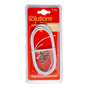 CABLE PLASTIFICADO BLANCO (GUSANILLO) 1m PORTAVISILLO PV024  CINTACOR - STORPLANET