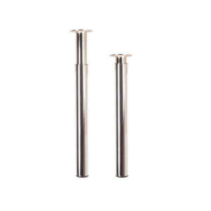 PATA EXTENSIBLE CILÍNDRICA DE ACERO EN ACABADO CROMO BRILLO MOD.406E. ALTURA 71/110cm REI
