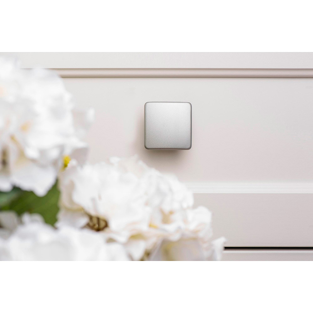 BLISTER CON 4 POMOS METÁLICOS PARA MUEBLE, CON ACABADO ALUMINIO MOD. 782 37x37mm REI - Imagen 5