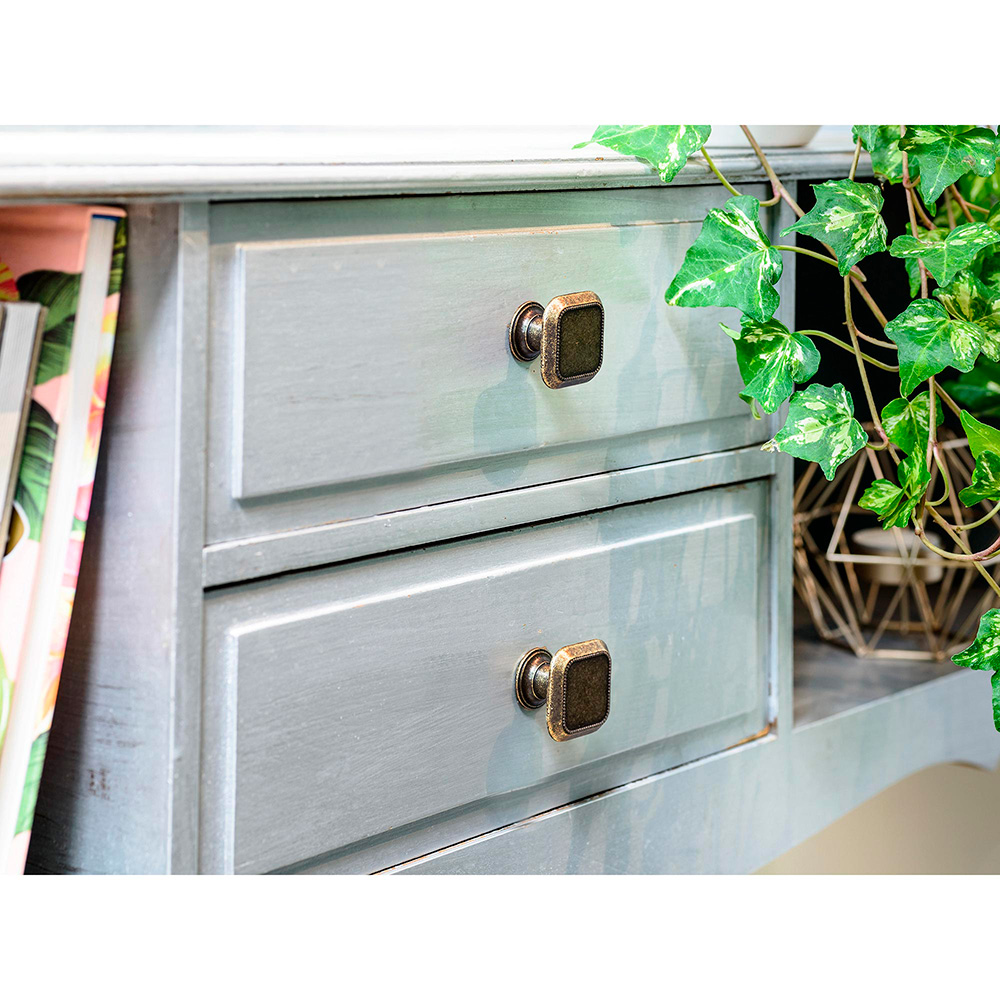 BLISTER CON 4 POMOS METÁLICOS PARA MUEBLE, CON ACABADO CUERO VIEJO MOD. 3120 30x30mm REI - Imagen 4