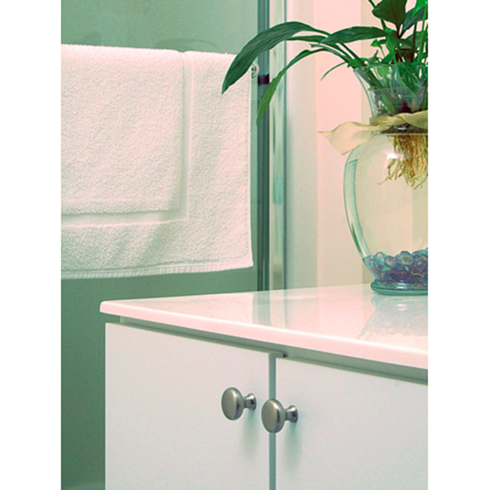 BLISTER CON 4 POMOS REDONDOS PARA MUEBLE FABRICADO EN ZAMAK ACABADO CROMO MATE MOD. 760 Ø25mm REI - Imagen 4