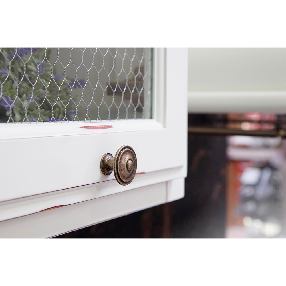 BLISTER CON 4 POMOS REDONDOS PARA MUEBLE FABRICADO EN ZAMAK ACABADO CUERO VIEJO MOD. 3110 Ø35mm REI - Imagen 3