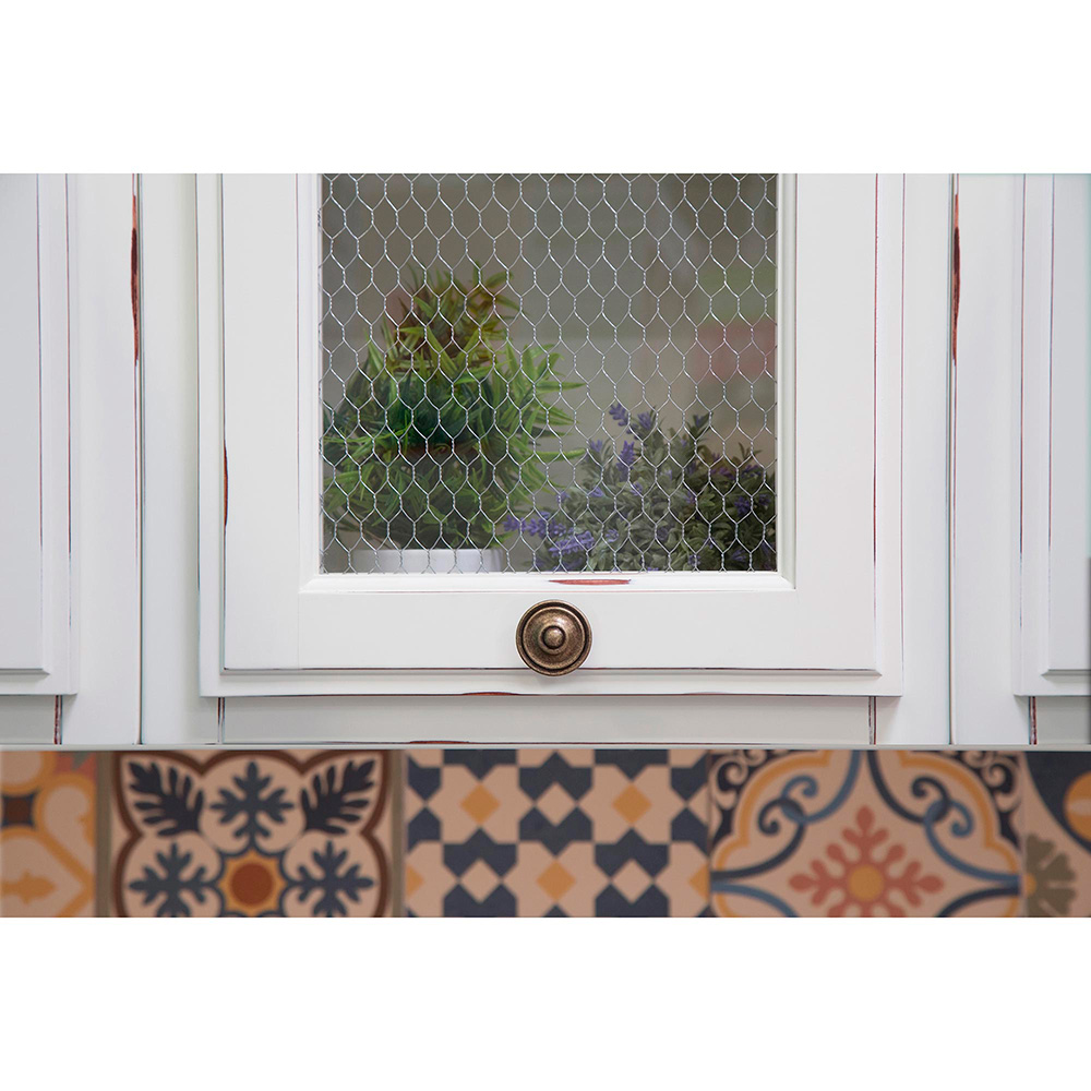 BLISTER CON 4 POMOS REDONDOS PARA MUEBLE FABRICADO EN ZAMAK ACABADO CUERO VIEJO MOD. 3110 Ø35mm REI - Imagen 4