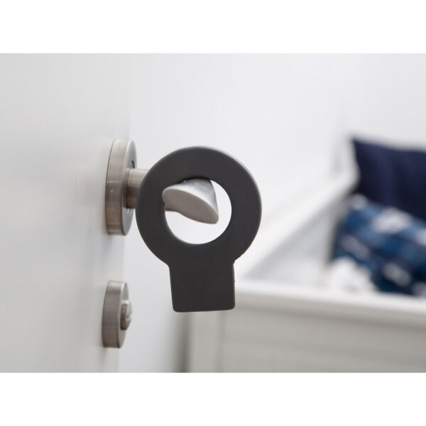 RETENEDOR DE CUÑA PARA PUERTA COLGABLE LOCK MOD. 660 DE PLÁSTICO ANTRACITA. REI - Imagen 4