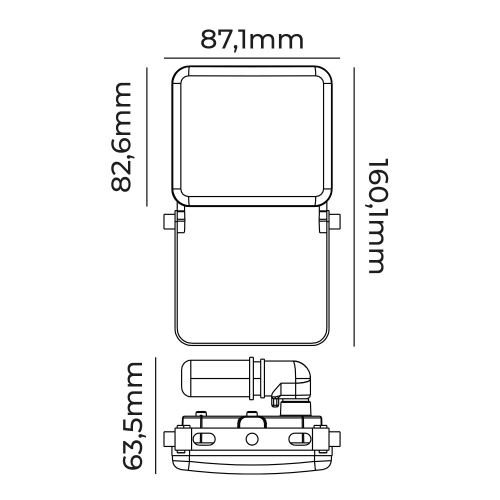 FOCO PROYECTOR LED FRAMELESS 10W 760lm 6000K LUZ FRIA EDM - Imagen 3