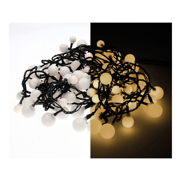 GUIRNALDA "CHERRY" LED LUCES DE TRES MEDIDAS 14m 120 LEDS LUZ CALIDA EXTERIOR