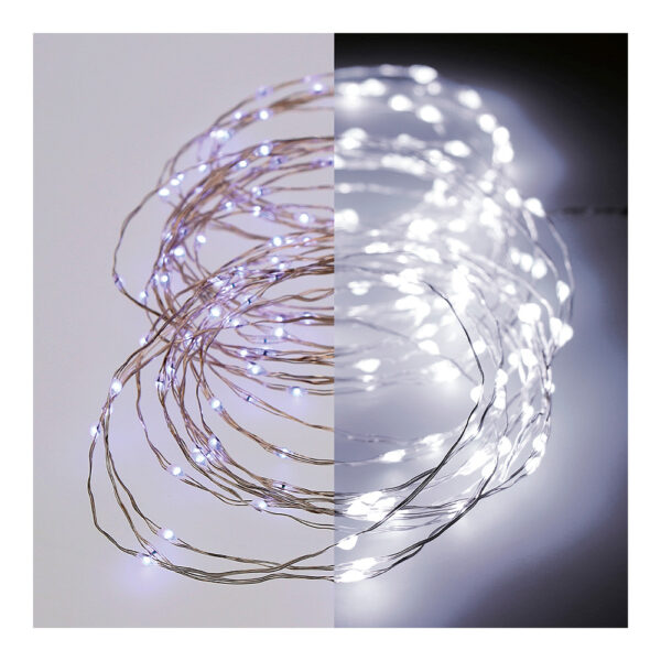 GUIRNALDA MICRO LED PARPADEANTE 14m 180 LEDS LUZ FRIA