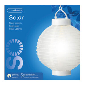 LAMPARA SOLAR BLANCA Ø20x23cm