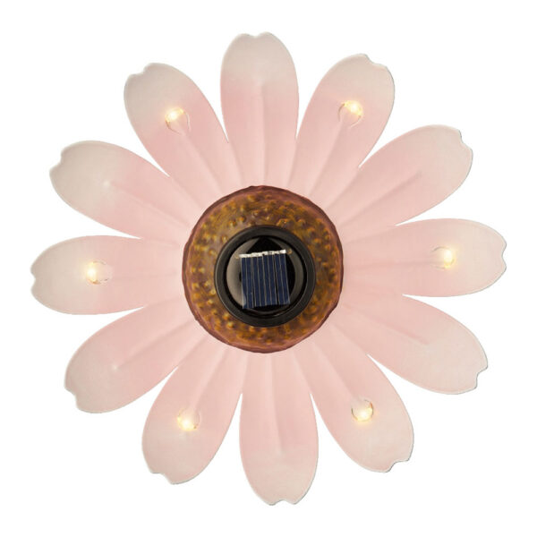 LUZ SOLAR METALICA CON FORMA DE FLOR Ø14x4cm COLORES SURTIDOS - Imagen 2