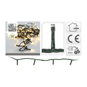 GUIRNALDA FIJA 480 LEDS BLANCO CALIDO 220V 39m IP44