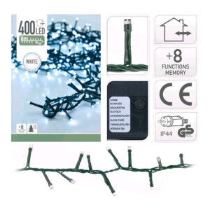 GUIRNALDA "TIPO ESPINO" MULTIFUNCION 400 LEDS LUZ FRIA 11m (IP44 EXTERIOR)