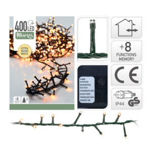 GUIRNALDA "TIPO ESPINO" MULTIFUNCION 400 LEDS LUZ CALIDA EXTERIOR IP44 11m