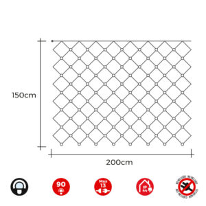 CORTINA RED EASY-CONNECT 2x1,5m 90 LEDS BLANCO FRIO 30V (INTERIOR-EXTERIOR) TOTAL 1,62W