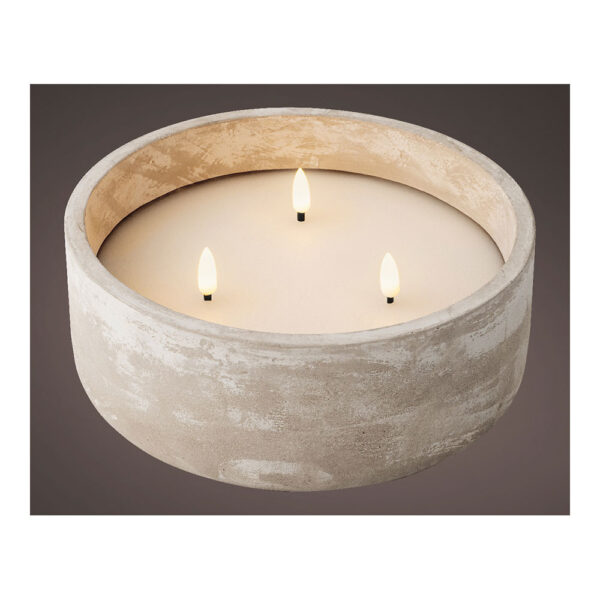 VELA A PILAS INDOOR&OUTDOOR 28x8cm 3 LEDS EFECTO LLAMA LUMINEO