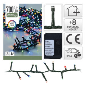 GUIRNALDA LED "TIPO ESPINO" 700 LEDS MULTIFUNCION MULTICOLOR 17m
