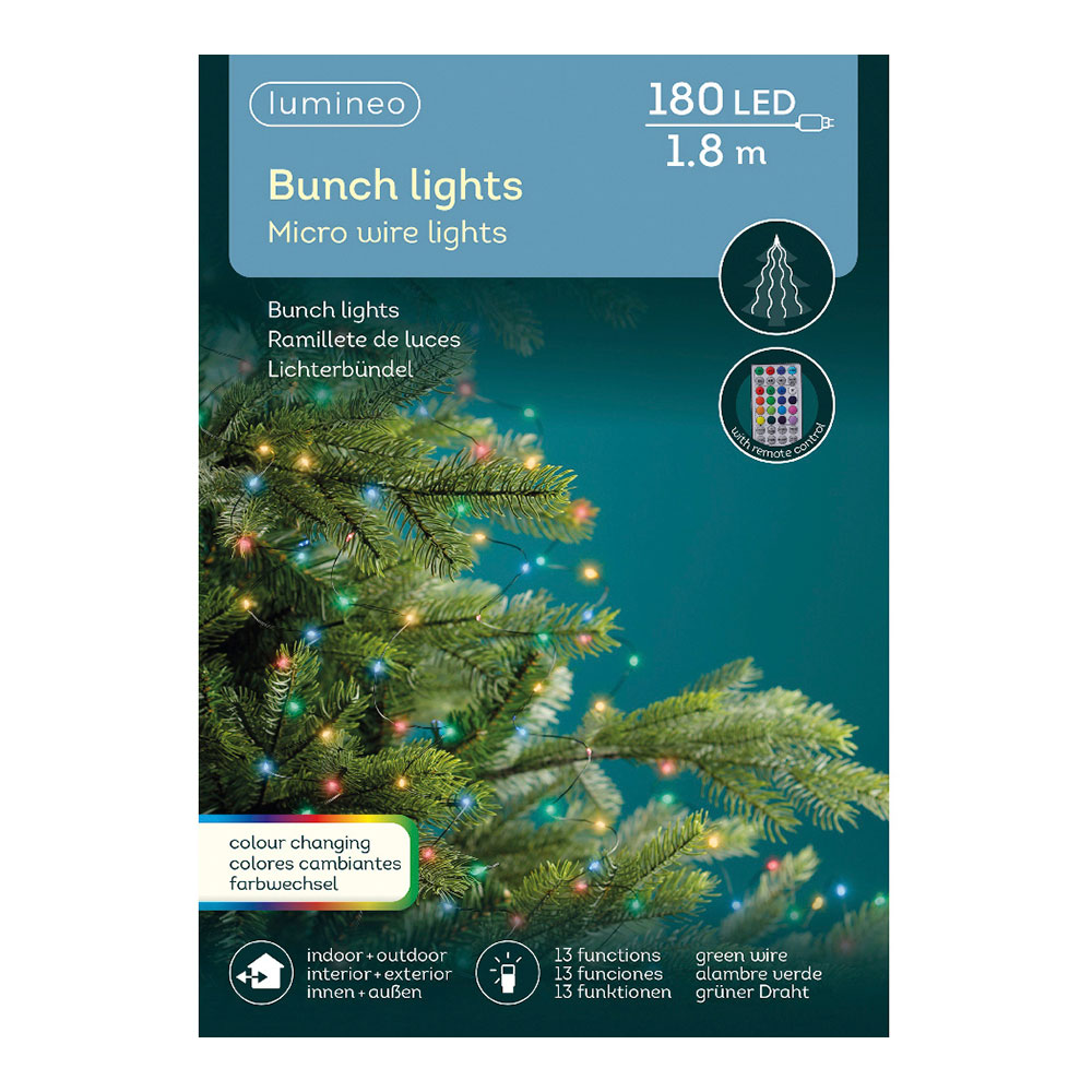 GUIRNALDA MICROLED MULTICOLOR 180 LEDS 6,8m - Imagen 3