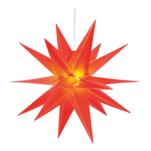 ESTRELLA ROJA ILUMINADA Ø40x40cm 6 LEDS EXTERIOR