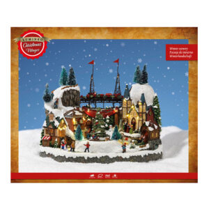 PUEBLO NAVIDEÑO 25,5x39x31,5cm 25 LEDS