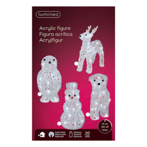 FIGURAS NAVIDEÑAS DE ANIMALES PARA EXTERIOR A PILAS MODELOS SURTIDOS 491031