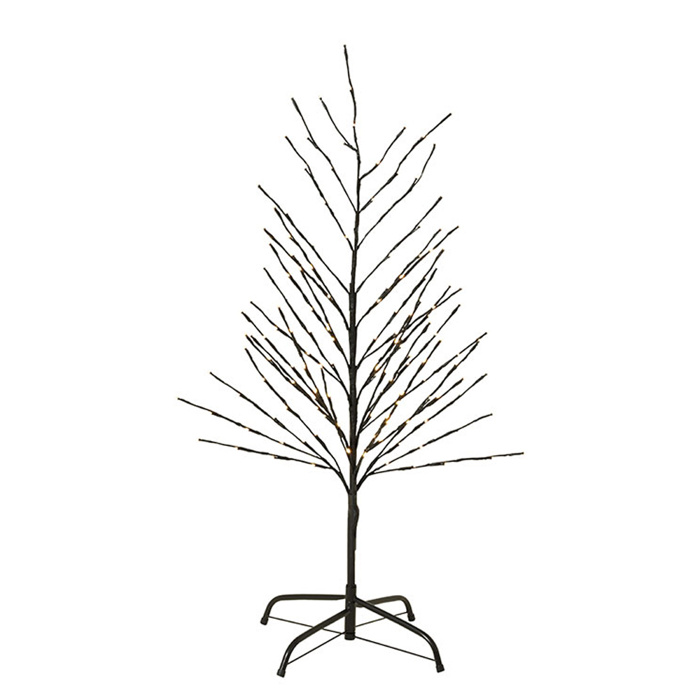 ÁRBOL DE NAVIDAD LED COLOR NEGRO CON LUCES BLANCO CÁLIDO. 493459