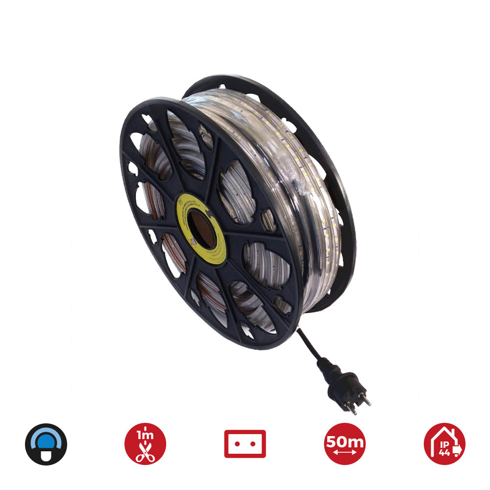 TIRA DE LED 50m. 60 LEDS/m 4,2W/m AZUL IP44 EDM 220-240V (USO INTERIOR-EXTERIOR)