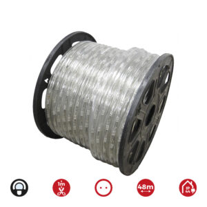TUBO FLEXILED 2 VIAS FIJO 48m. 30 LEDS/m BLANCO FRIO
