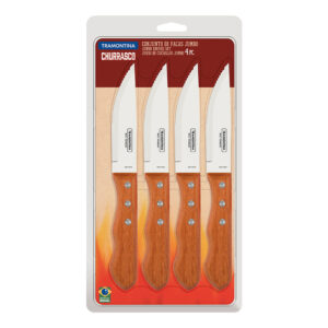 JUEGO DE CUCHILLOS DE ASADO JUMBO 4 PIEZAS 12,7cm DYNAMIC TRAMONTINA