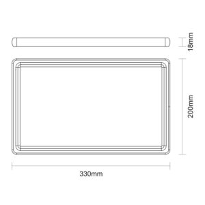 TABLA DE CORTE RECTANGULAR EN MADERA ACABADO NATURAL 33x22x1,8cm TRAMONTINA