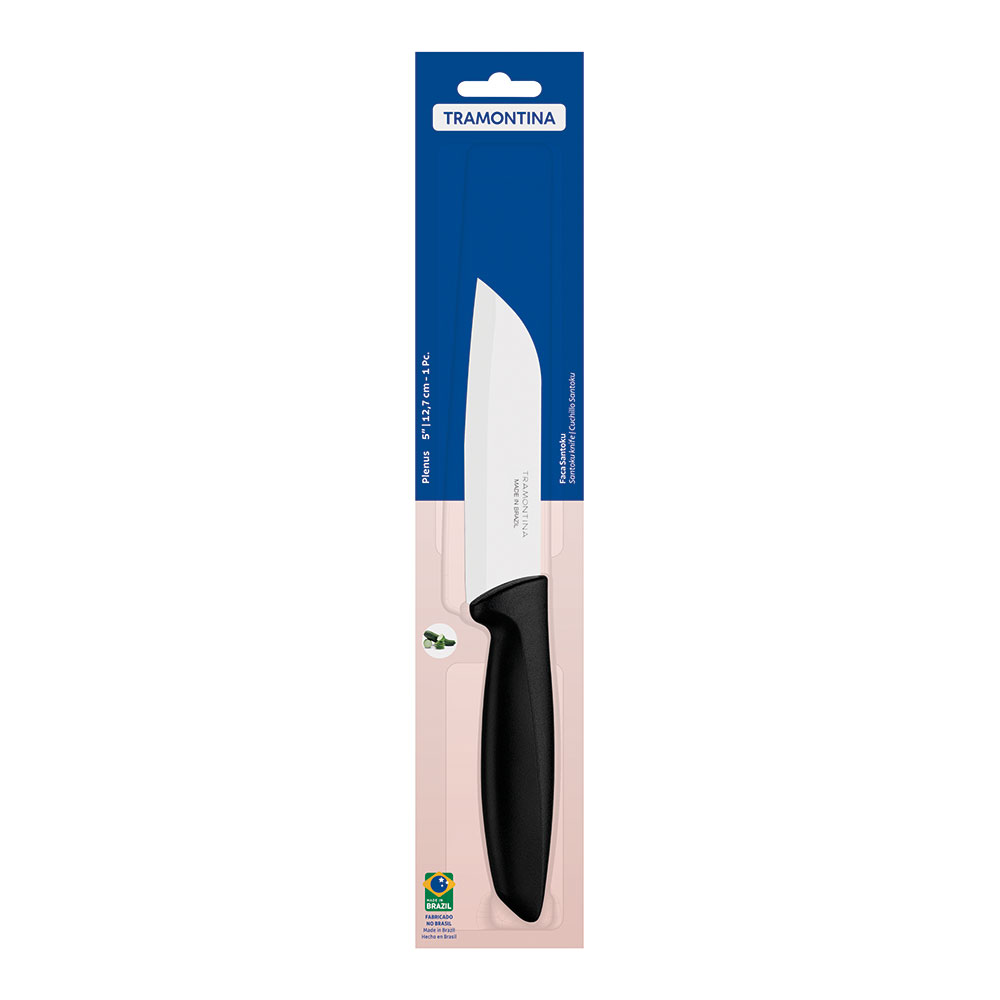 CUCHILLO SANTOUKU 5" PLENUS NEGRO 12,7cm TRAMONTINA