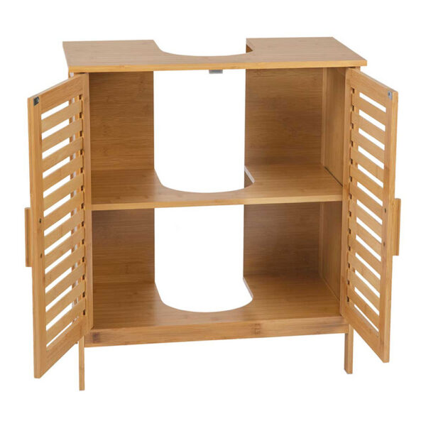ARMARIO BAJO PARA LAVABO DE BAMBÚ 60x30x62cm BA73151 ANDREA HOUSE