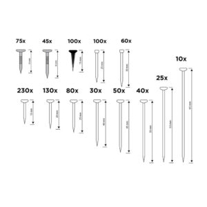 SURTIDO DE CLAVOS, 975 PIEZAS ST BLACK+DECKER