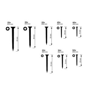 SURTIDO DE TORNILLOS PARA MADERA CABEZA PH BLACK+DECKER