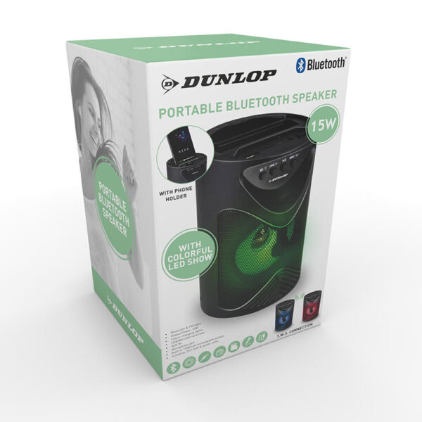 ALTAVOZ BLUETOOTH 15 W TWS USB DUNLOP - Imagen 3
