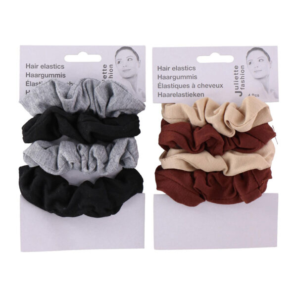 PACK DE 4 ELÁSTICOS PARA EL CABELLO, 2 COLORES SURTIDOS. JULIETTE FASHION