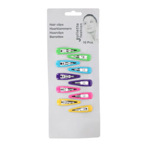 PACK DE 10 CLIPS DE COLORES PARA EL PELO, MEDIDA 4,8cm. JULIETTE FASHION