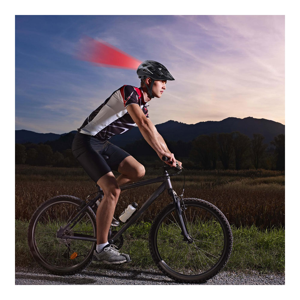 CASCO BICICLETA C/LEDS ROJOS TALLA M. DUNLOP