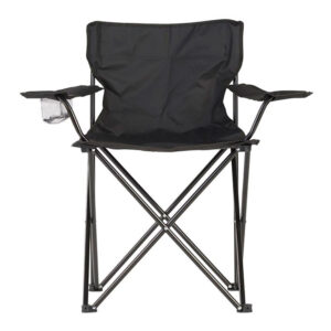 SILLA PLEGABLE DE CAMPING 80x83,5x51cm COLOR NEGRO