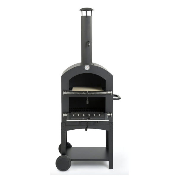 BARBACOA DE CARBON CON HORNO DE PIEDRA 44,5x65x158cm