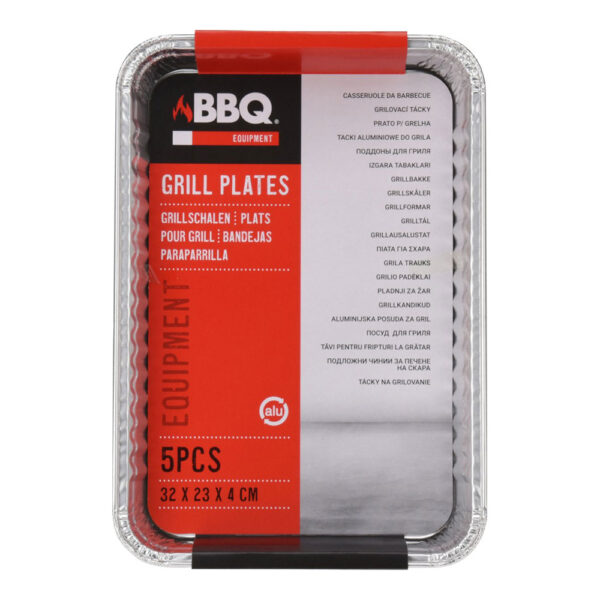 PACK DE 5 BANDEJAS DESECHABLES PARA BARBACOA