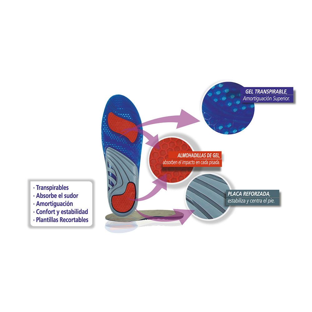 PLANTILLA PARA CALZADO PLUS SILICONA T: 42-46 HIDALGO - Imagen 2