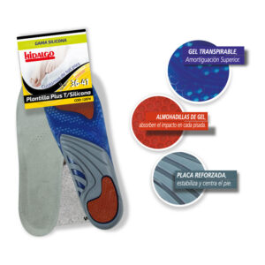 PLANTILLA PARA CALZADO PLUS SILICONA T: 36-41 HIDALGO
