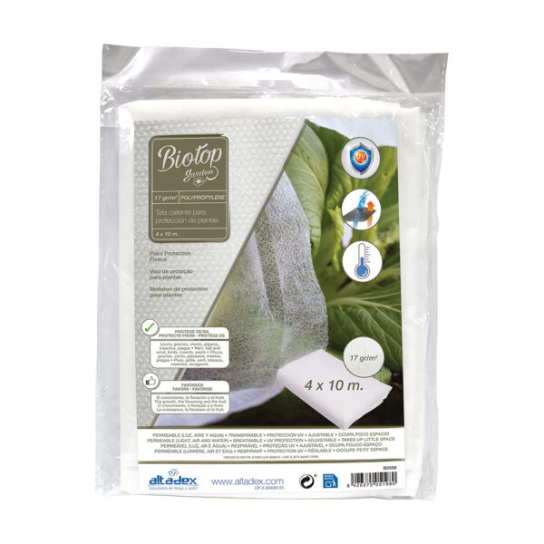 TELA DE PROTECCIÓN CULTIVOS PAÑO ARTIC 4x10m 17g/m²