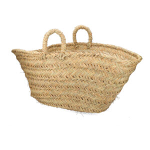 CESTA PARA LEÑERO DE ESPARTO 60x35x45cm OVAL