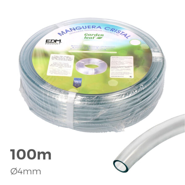 MANGUERA DE CRISTAL TRANSPARENTE Ø INTERIOR 4mm Ø EXTERIOR 6mm  ROLLO 100m