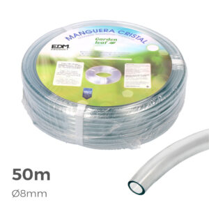 MANGUERA DE CRISTAL TRANSPARENTE Ø INTERIOR 8mm Ø EXTERIOR 12mm ROLLO 50m
