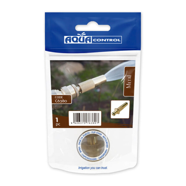LANZA REGULABLE DE LATON CON ACOPLE AQUA CONTROL - Imagen 2