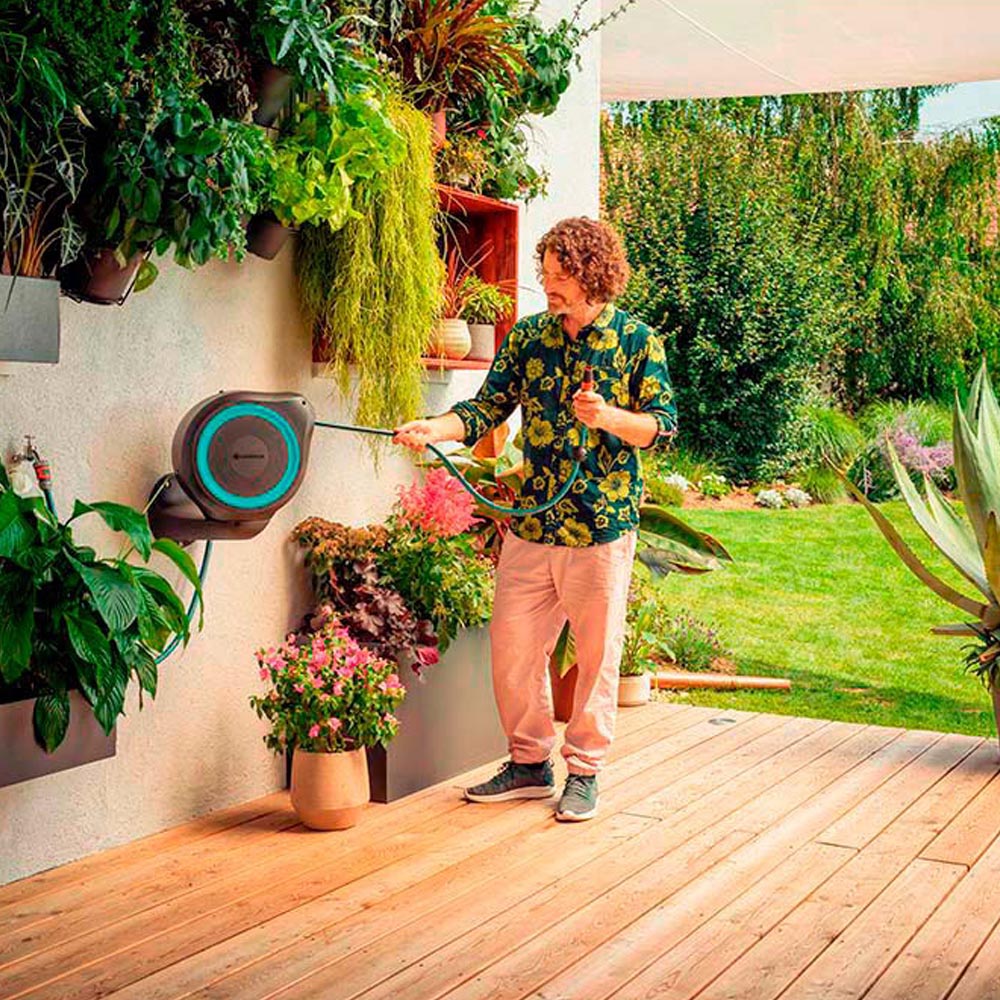 PORTAMANGUERAS AUTOMATICO ROLLUP 15m 18600-20 GARDENA - Imagen 2