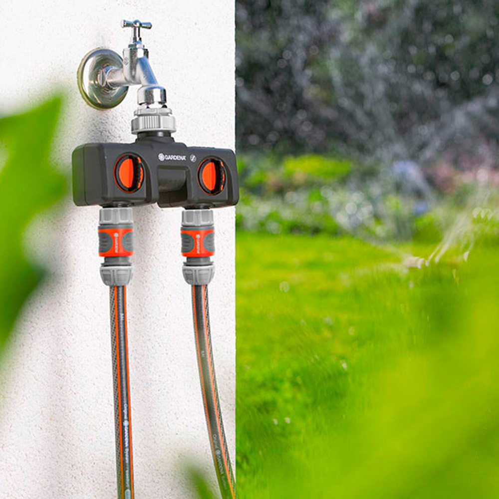 DISTRIBUIDOR 2 VÍAS CON ADAPTADOR GARDENA - Imagen 2